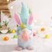 1PCS EASTER Decorations Easter gnome eggs for home Decor spring easter plush Bunny ornaments w/ eggs light for table indoor easter basket stuffers Rabbit christmas decorations