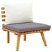 walmeck Patio Chair with Cushions Solid Acacia Wood