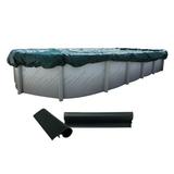 Buffalo Blizzard Supreme Green/Black Winter Cover with Cover Clips - Oval Pools