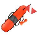 KEEP DIVING Inflatable Safety Float Diving Surface Marker Signal Float with Dive Flag 78LBS Maximum Bearing Weight for Diving Spearfishing Snorkeling Swimming