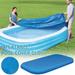 EQWLJWE Swimming Pool Solar Cover Durable Dustproof Rainproof Pool Cover for Inflatable Family Pool Paddling Pools Cloth Pool Cover Inflatable Pool Cover Above Ground Blue PE Rectangular Pool Cover