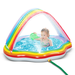 Bundaloo Baby Pool with Canopy and Sprinkler - Inflatable Rainbow Kiddie Pool (Rainbow)