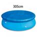 wimming Pool Cover 6/8/10/12 FT Waterproof Round Solar Cover with Rope Ties Dustproof Easy Set Pool Protector for Ground Inflatable Swimming Pools Blue