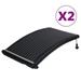 Dcenta 2 Piece Curved Pool Solar Heat Panels with Adjustable Legs Above Ground Swimming Pool Heating System Black 43.3 x 25.6 x 2.8 Inches (L x W x H)