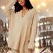 Free People Sweaters | Free People Intimately Oversized Cozy Sweater - L - New ! | Color: Tan | Size: L