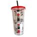 Disney Dining | Disney 22 Oz Minnie Mouse Clear Double Wall Travel Tumbler With Straw Nwt | Color: Black/Red | Size: 22 Oz