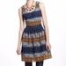 Anthropologie Dresses | Anthropologie Maeve Blue Crochet A-Line Midi Dress Sz 2 | Color: Blue/Orange | Size: 2