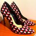 Nine West Shoes | Heart Pattern Nine West High Heels | Color: Blue/Red | Size: 7.5