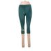 Reebok Active Pants - Mid/Reg Rise Skinny Leg Cropped: Teal Activewear - Women's Size Small