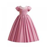 BULLPIANO Girls Dress Bridesmaid Wedding Tulle Dresses Birthday Party Princess Long Dress Wedding Pageant Dresses Tulle Party Gown Size 4-5 Years