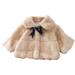 LBECLEY Dressy Coat for Toddler Girls Kids Child Toddler Baby Girls Long Sleeve Patchwork Solid Bowknot Winter Coats Jacket Outer Outwear Outfits Clothes Toddler Girls Cape Coat Khaki 90