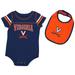 Newborn & Infant Colosseum Navy/Orange Virginia Cavaliers Chocolate Two-Piece Bodysuit Bib Set