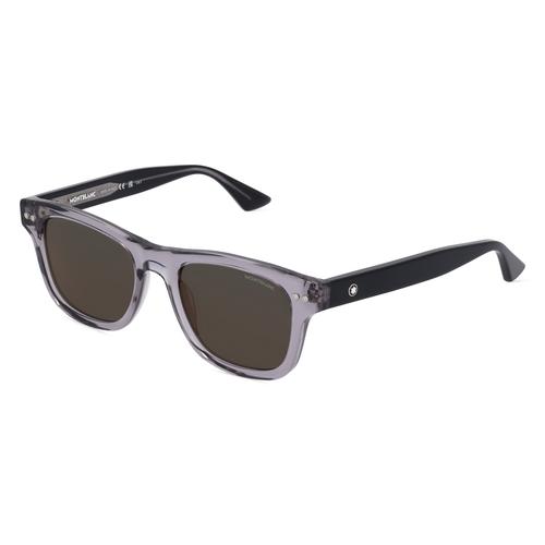 Montblanc MB0254S Herren-Sonnenbrille Vollrand Eckig Kunststoff-Gestell, grau