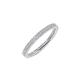 Amazon Essentials Rhodium Plated Double Row Pave Stackable Eternity Ring Size 8, Silver