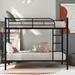 Silver Twin Over Twin Metal Bunk Bed, 78.1''L*41.4''W*65.3''H, 71LBS