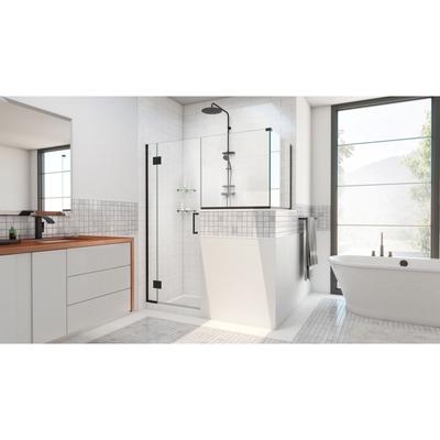 Dreamline DreamLine Unidoor-X 59 inch W x 36 3/8 inch D x 72 inch H Frameless Hinged Shower Enclosure in Matte Black E123303636-09