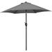 Alden Design 7.5 FT Patio Umbrella with 6 Ribs Push Button Tilt and Crank for Garden Gray