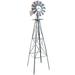 8Ft Garden Decoration Windmill Weather Vane Heavy Duty Metal Wind Mill