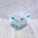 Sterilite 19384304 80 Quart/76 Liter Gasket Box Clear Lid & Base w/ Blue Aquarium Latches & Gasket 4-Pack