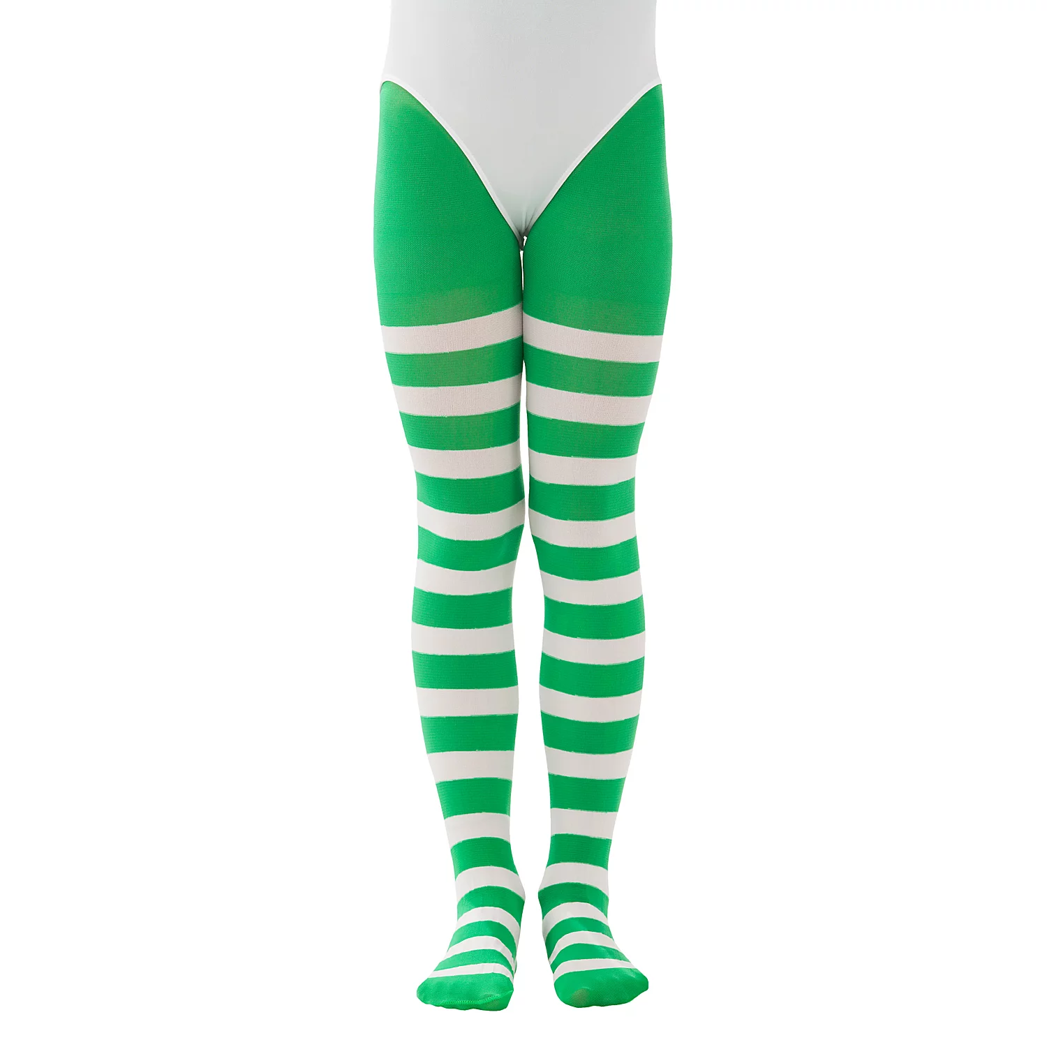 Kinder-Ringelstrumpfhose, hellgrün/weiß Image
