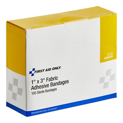 First Aid Only G122 1" x 3" Fabric Bandage - 100/Box