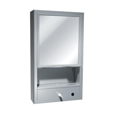 American Specialties, Inc. Traditional 10-0430-9 All Purpose Surface-Mounted Cabinet with Shelf, Mirror, Towel Dispenser, and Liquid Soap Dispenser