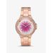 Michael Kors Oversized Camille Ombré Pavé Rose Gold-Tone Watch Rose Gold One Size