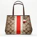 Coach Bags | Coach 10054 Hamptons Weekend Signature Stripe Large Tote | Color: Red/Tan | Size: Os