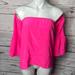 Lilly Pulitzer Tops | Lilly Pulitzer Sanilla Silk Off The Shoulder Top Hot Pink Fusion Xxs | Color: Pink | Size: Xxs
