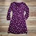 Madewell Dresses | Madewell Women's Silk Inkbrush Dress Long Sleeve Size 0 Purple | Color: Gold/Purple | Size: 0