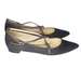 Nine West Shoes | Nine West Anastagia Strappy Pointed-Toe Flats | Color: Black/Gray | Size: 7.5