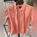 Ralph Lauren Tops | Auth Ralph Lauren | Slim Fit, Cotton Button Down Shirt - Pink Size 6 | Color: Pink/White | Size: 6