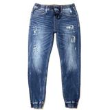 American Eagle Outfitters Jeans | American Eagle | Active Flex High Rise Distressed Denim Jogger Size L | Color: Blue | Size: L