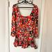Free People Dresses | Free People Red Floral Dress | Color: Red/Yellow | Size: 2