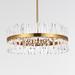 Serephina 32" Crystal Round Chandelier Lt In Satin Gold