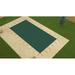 GLI Pool Products GLI Value x Solid Green Safety Cover for 16 x 32 Rectangular Inground Swimming Pool with Drain