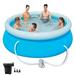 KOFUN Inflatable Swimming Pool with Filter Pump for Adults and Kids 10 FT X 30 in Lounge Pool Above Ground Family Quick Set Ground Inflatable Pool for Backyard Outdoor Indoor Garden Lounge