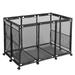 Yescom 48 x30 x34 Mesh Pool Storage Bin Rolling Cart Swim Toys Pool Beach Black