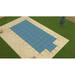 GLI Value X Solid Blue 20 x 40 Rectangle Safety Cover with 4 x 8 End Step and Drain