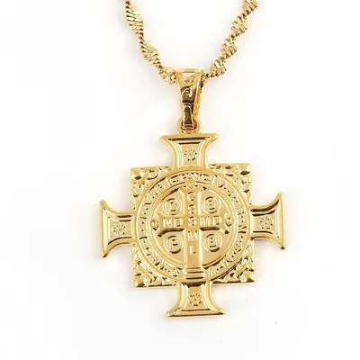 St. Benoît Sainte Médaille Pendentif St Barbe Patron Catholique Bijoux Danemark ge Bénédictin