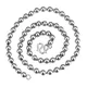 Unibabe-Collier de perles rondes classiques en argent regardé 925 fait à la main perle en argent