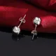 Boucles d'oreilles rondes en argent Sterling 2021 pour femmes 6/8/10mm bijoux cadeaux de mariage