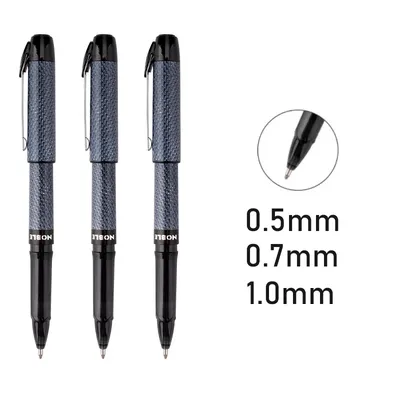 Stylo à Gel haute capacité 1.0/0.7/0.5mm 3 pièces/ensemble noir bleu rouge stylo remplaçable