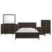 Picket House Furnishings Warren Queen Panel 5PC Bedroom Set in Merlot - Picket House Furnishings B.1140.K5PC