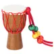 Porte-clés tambour africain en bois pour enfants mini ornement collier bijoux musicien