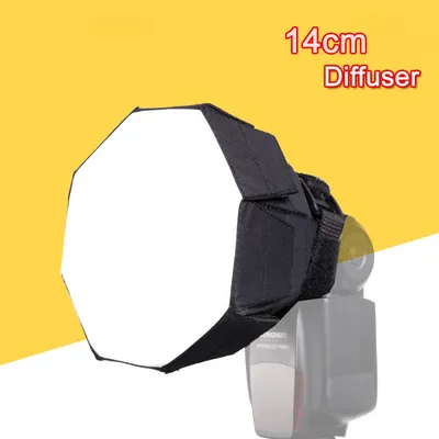 Boîte à lumière Flash octogonale de 14cm diffuseur universel pour Canon Nikon Sony Yongnuo