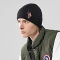 POLO ASSN. Chapeau en laine brodée pour hommes et femmes bonnets chauds bonnet élastique doux