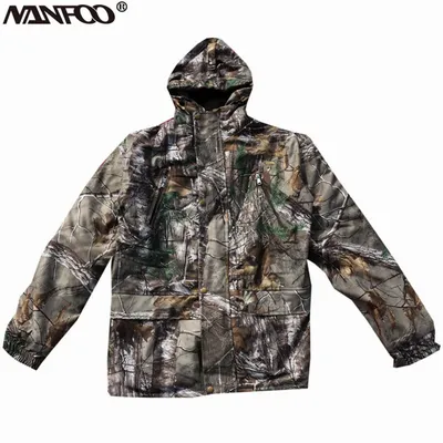 Veste de sport de plein air camouflage épais d'hiver sweat à capuche en coton manteau de chasse