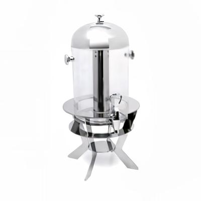 Eastern Tabletop 7572L 2 gal Beverage Dispenser w/ Ice Chamber - Plastic Container, Stainless Base, Silver