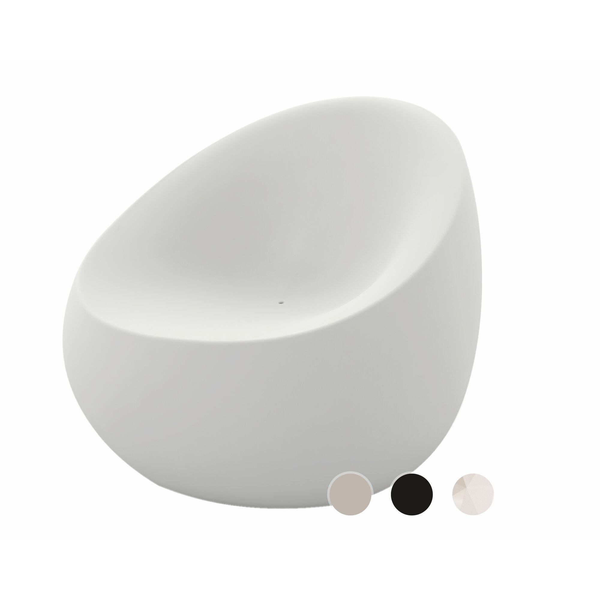 Vondom »STONE« Outdoor Lounge Sessel Basic Matt / Ecru